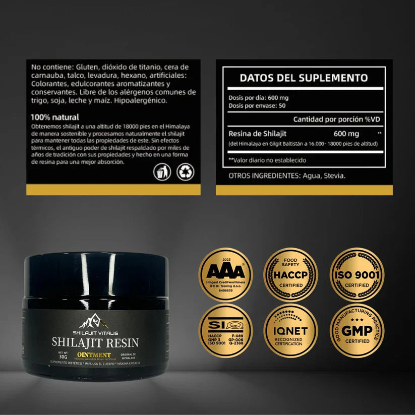 PAGUE 1 Y LLEVE 2 SHILAJIT ORIGINAL HIMALAYA COMBO X2 + 3 REGALOS